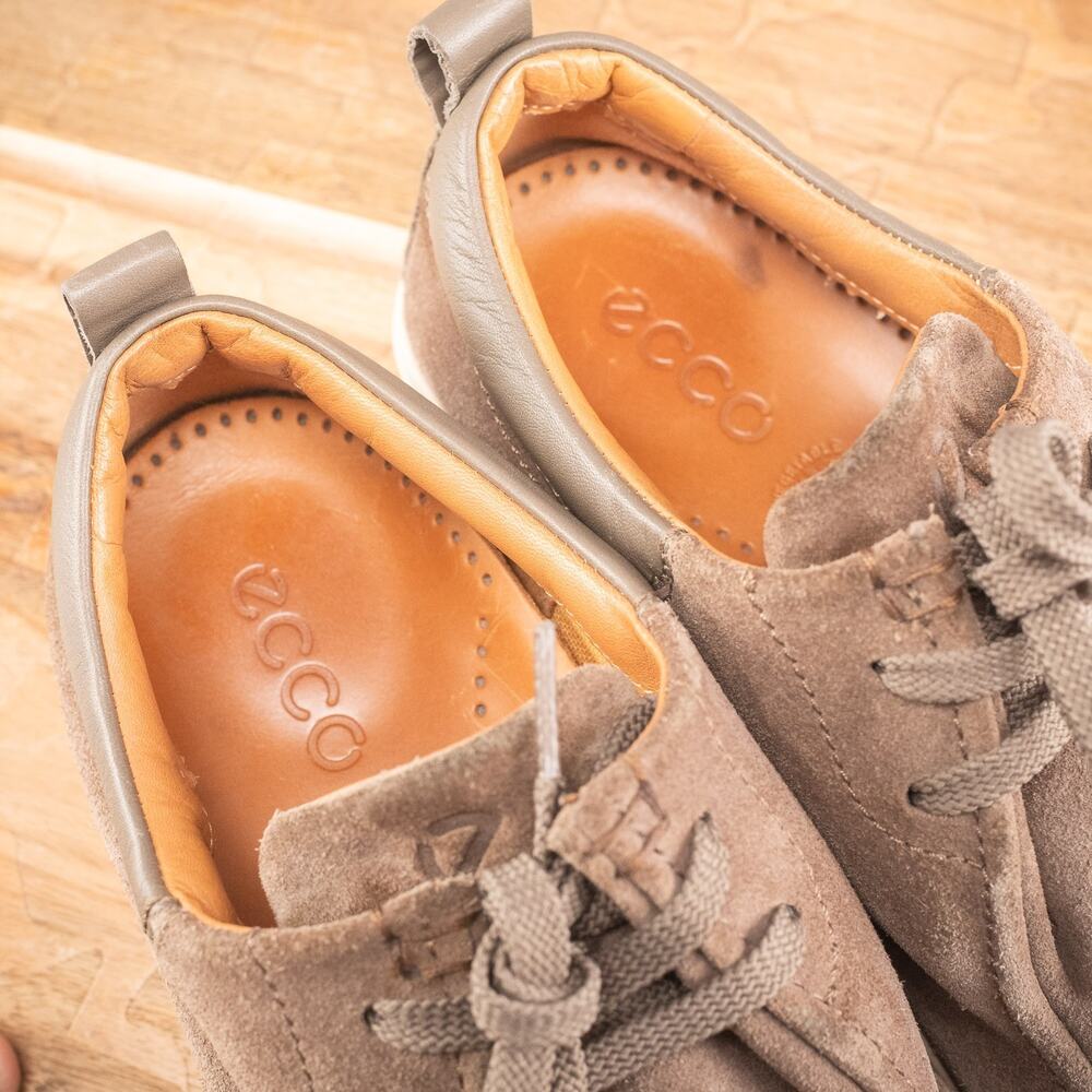 ECCO Men's Soft 7 Tan Suede Wallaby Sneaker Size US 7 - Picture 7 of 8